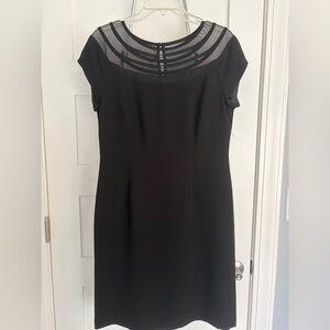 Talbots NWOT Black Dress with Mesh Detail